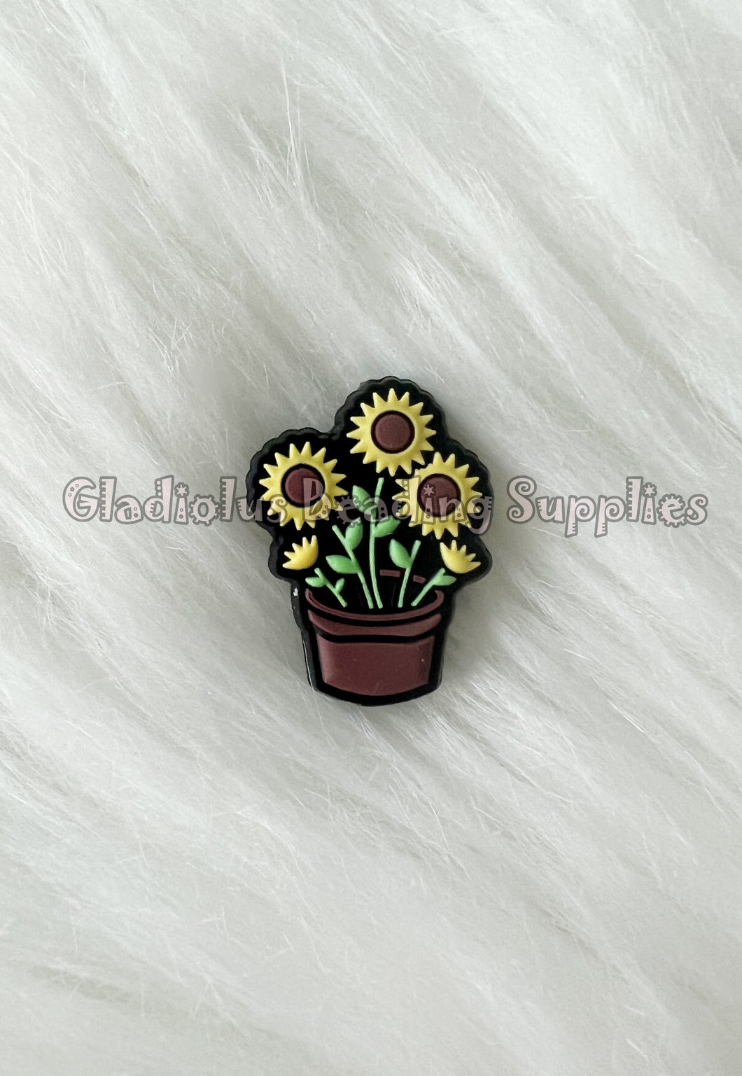 1 Pc 25mm*20mm - Sunflower Beads - Loose Beads - Silicone Beads - Focal Beads