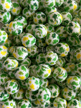 Load image into Gallery viewer, 15mm Clover Print Silicone Bead, Loose Beads, St Patrick&#39;s Day

