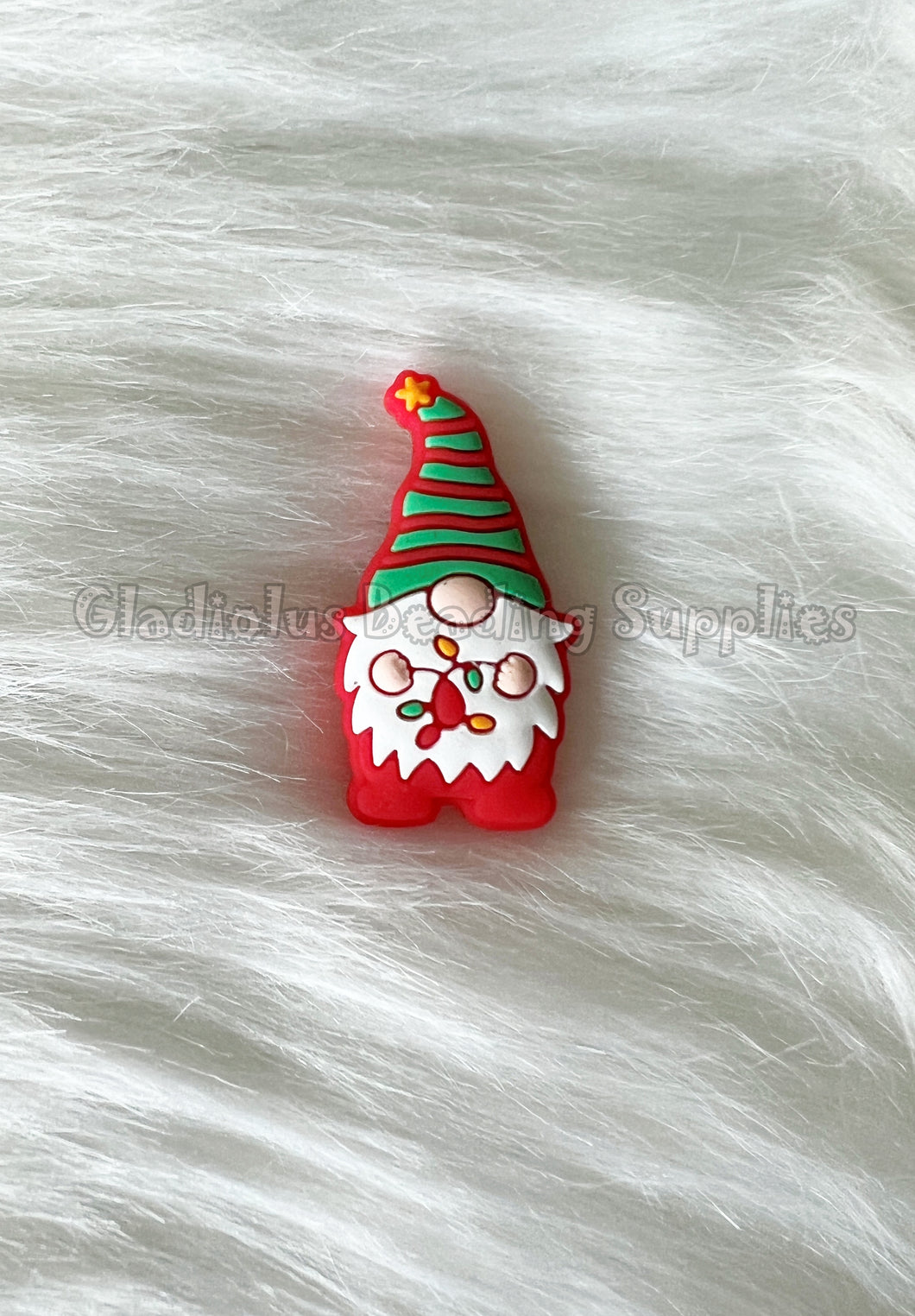 1 Pc 27mm*19mm - Gnome Beads - Christmas Light Beads - Loose Beads - Silicone Beads - Focal Beads - Christmas Beads