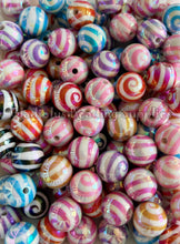 Load image into Gallery viewer, 10 Pcs 16mm - Mixed Spiral Beads - AB Beads - Acrylic Beads
