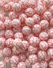 Load image into Gallery viewer, 15mm Christmas Candy Cane Print Silicone Bead
