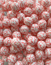 Load image into Gallery viewer, 15mm Christmas Candy Cane Print Silicone Bead
