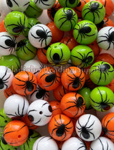 Load image into Gallery viewer, 20mm Spider Print - Acrylic Print Beads - Bubblegum Beads - Chunky Beads
