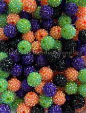 Load image into Gallery viewer, 16mm Mixed Halloween Rhinestone Beads - Acrylic Beads - Bubblegum Beads - Chunky Beads
