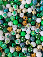 Load image into Gallery viewer, 16mm Mixed St Patrick Beads - Acrylic Beads - Bubblegum Beads - Chunky Beads
