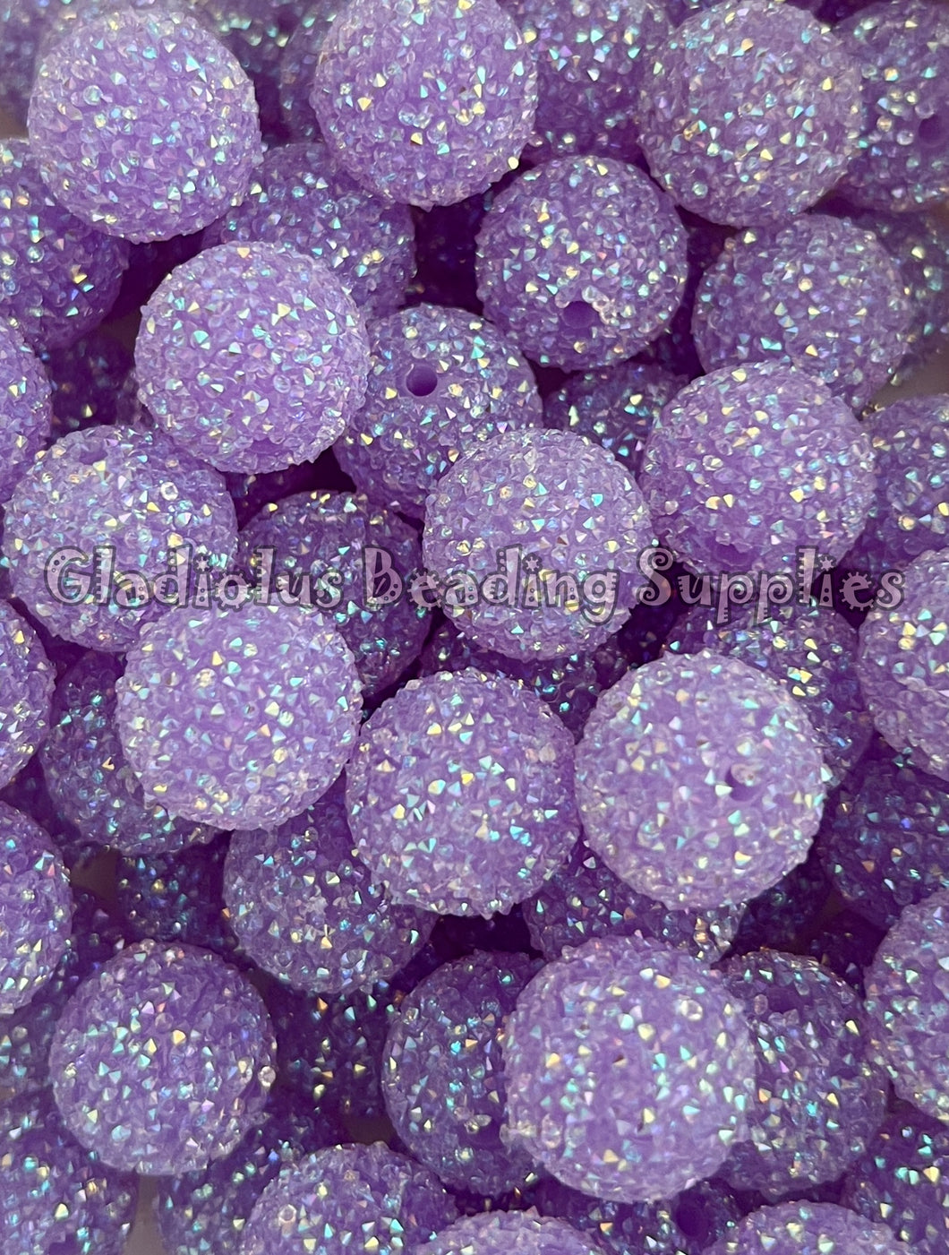 20mm Purple Sugar Rhinestone Beads - Acrylic Beads - Bubblegum Beads - Chunky Beads