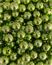 Load image into Gallery viewer, 16mm Apple Green UV Beads - Acrylic Beads - Bubblegum Beads - Chunky Beads
