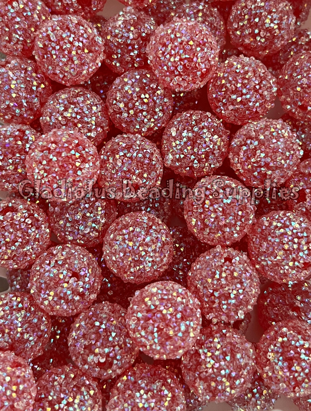 20mm Red Wine Sugar Rhinestone Beads - Acrylic Beads - Bubblegum Beads - Chunky Beads