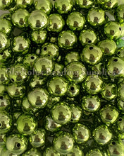 Load image into Gallery viewer, 16mm Apple Green UV Beads - Acrylic Beads - Bubblegum Beads - Chunky Beads
