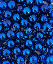 Load image into Gallery viewer, 16mm Dark Blue UV Beads - Acrylic Beads - Bubblegum Beads - Chunky Beads
