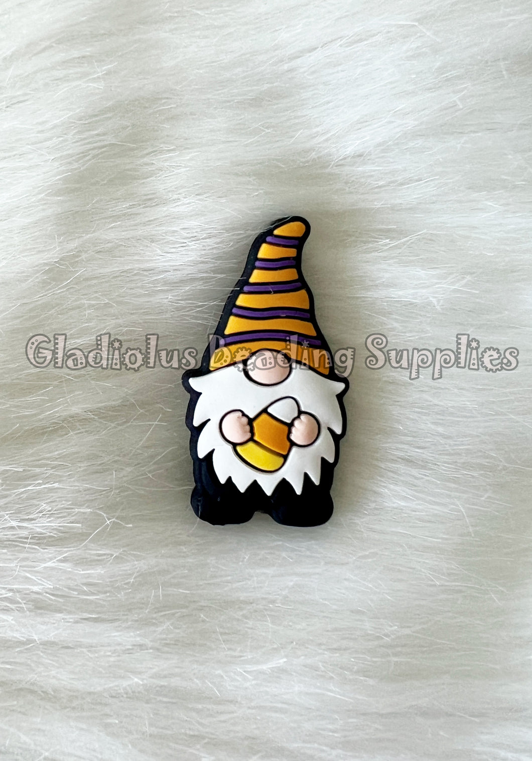 1 Pc 19mm*27mm - Gnome Candy Corn Beads - Silicone Beads - Focal Beads - Candy Corn Beads - Halloween Beads