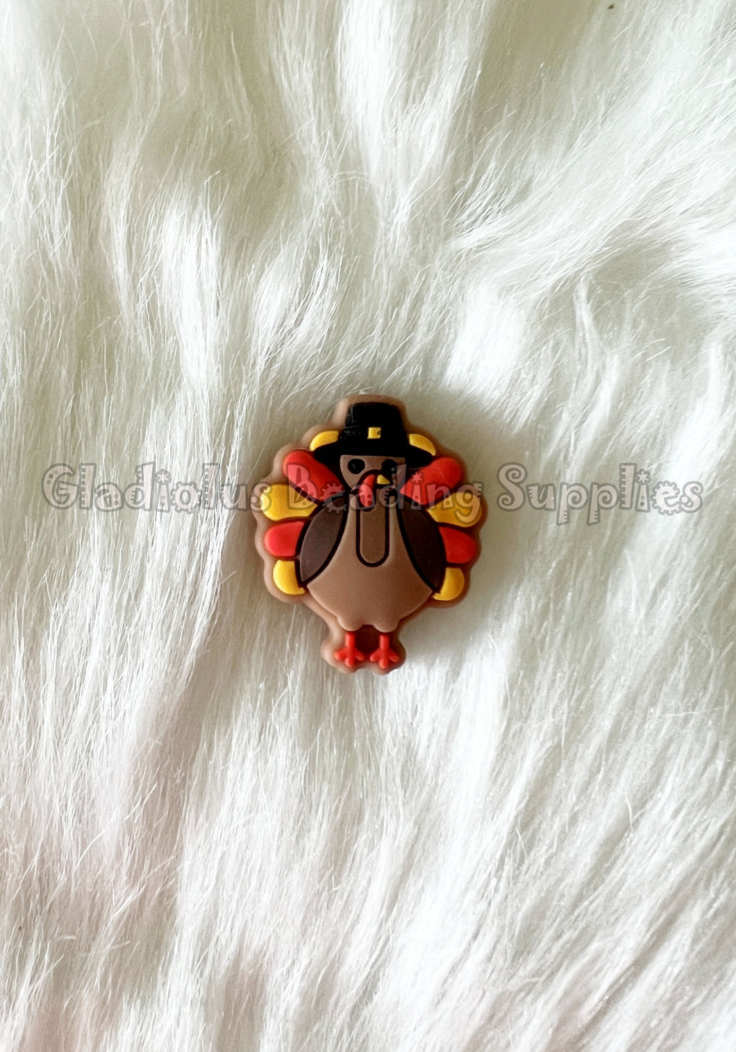 1 Pc 23mm*28mm - Turkey Beads - Silicone Beads - Focal Beads - Thanksgiving Beads