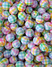 Load image into Gallery viewer, 15mm Easter Colorful Print Silicone Bead, Loose Beads
