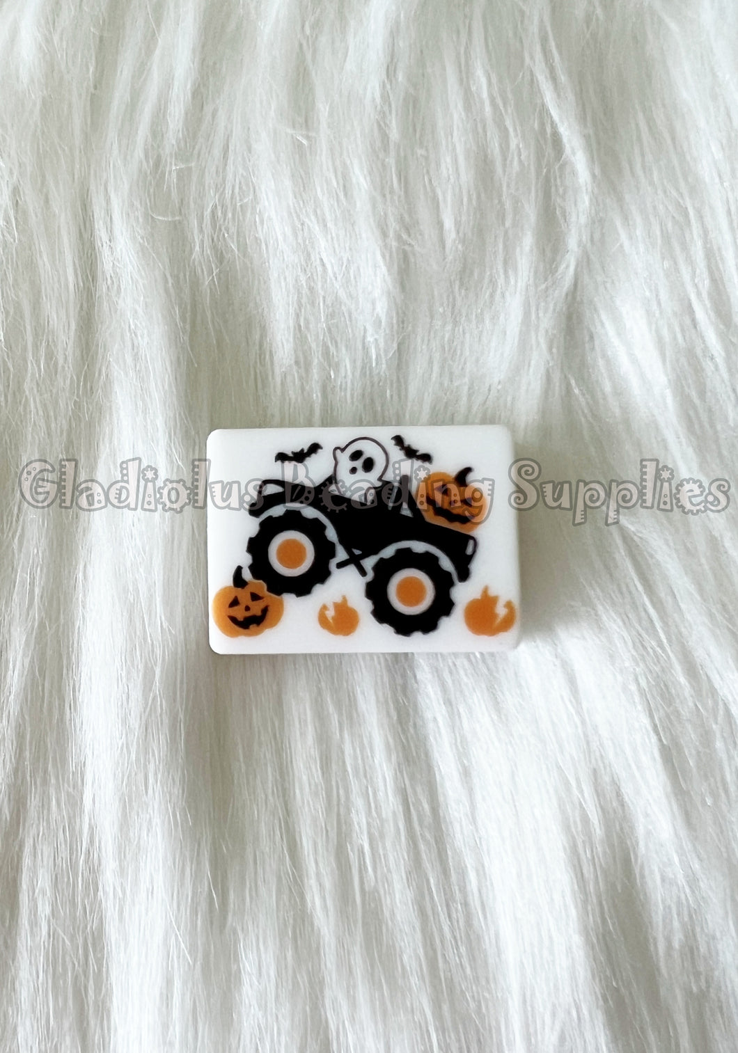 1 Pc 20mm*28mm - Pumpkin Car Beads - Silicone Beads - Focal Beads - Halloween Beads