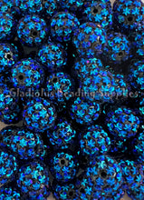 Load image into Gallery viewer, 20mm Dark Blue Star Rhinestone Beads - Acrylic  Beads - Bubblegum Beads - Chunky Beads
