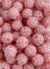 Load image into Gallery viewer, 20mm Pink Star Rhinestone Beads - Acrylic  Beads - Bubblegum Beads - Chunky Beads
