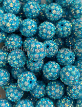 Load image into Gallery viewer, 20mm Blue Star Rhinestone Beads - Acrylic  Beads - Bubblegum Beads - Chunky Beads
