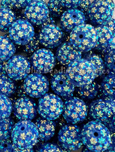 Load image into Gallery viewer, 20mm Blue Star Rhinestone Beads - Acrylic  Beads - Bubblegum Beads - Chunky Beads
