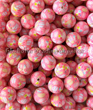 Load image into Gallery viewer, 15mm Easter Colorful Print Silicone Bead, Loose Beads, Bunny Beads
