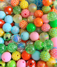 Load image into Gallery viewer, 16mm Pastel Mixed Beads - Random Assorted Acrylic Beads - Bubblegum Beads - Chunky Beads
