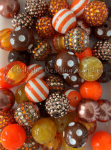 Load image into Gallery viewer, 50 Qty 20mm Fall Theme Mixed Beads - Acrylic Chunky Beads - Chunky Beads
