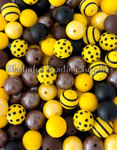 Load image into Gallery viewer, 15mm Sunflower Mixed Theme, Solid/Print/Opal Color Beads, Silicone Bead, Loose Beads

