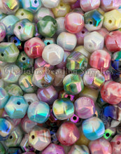 Load image into Gallery viewer, 16mm Lantern Marble Mixed Beads - Acrylic Beads - Bubblegum Beads - Chunky Beads
