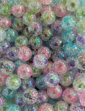 Load image into Gallery viewer, 16mm Clear Mixed Beads - Acrylic Beads - Bubblegum Beads - Chunky Beads
