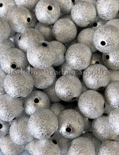 Load image into Gallery viewer, 20mm Grey Wrinkle Beads - Acrylic Beads - Bubblegum Beads - Chunky Beads
