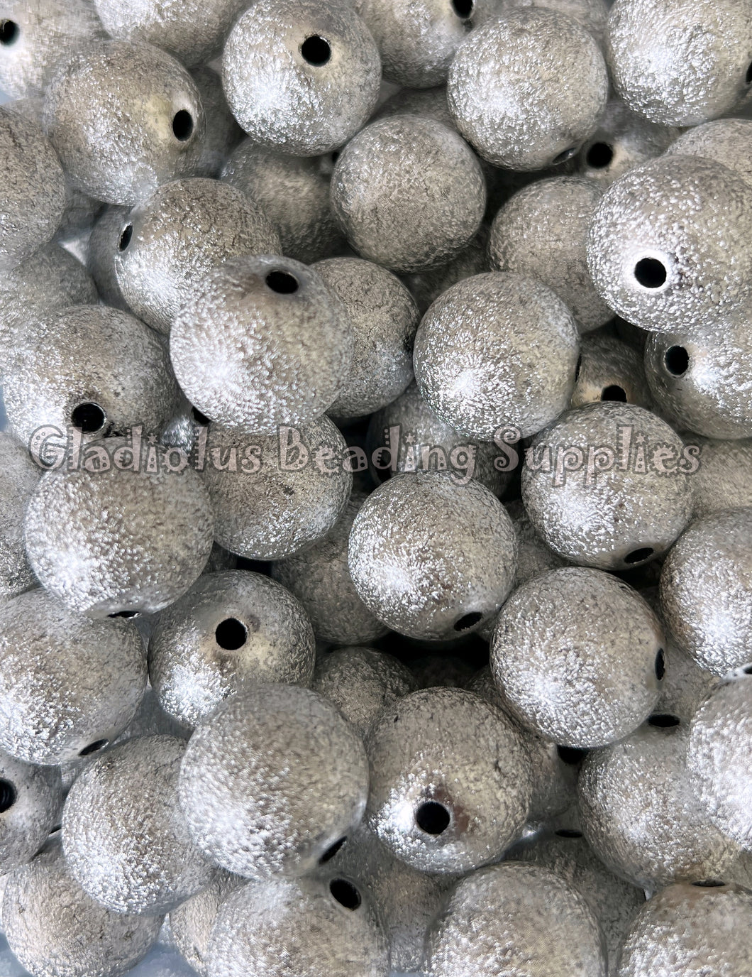 20mm Grey Wrinkle Beads - Acrylic Beads - Bubblegum Beads - Chunky Beads