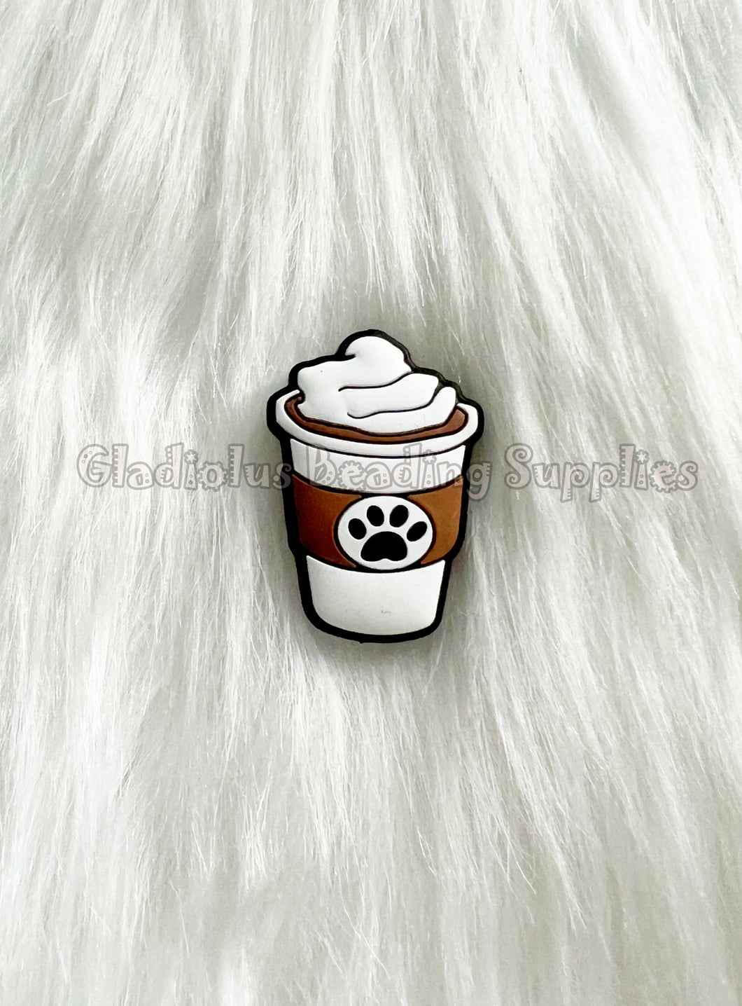 1 Pc 32mm - Dog Coffee Bead - Silicone Beads - Focal Beads - Coffee Beads