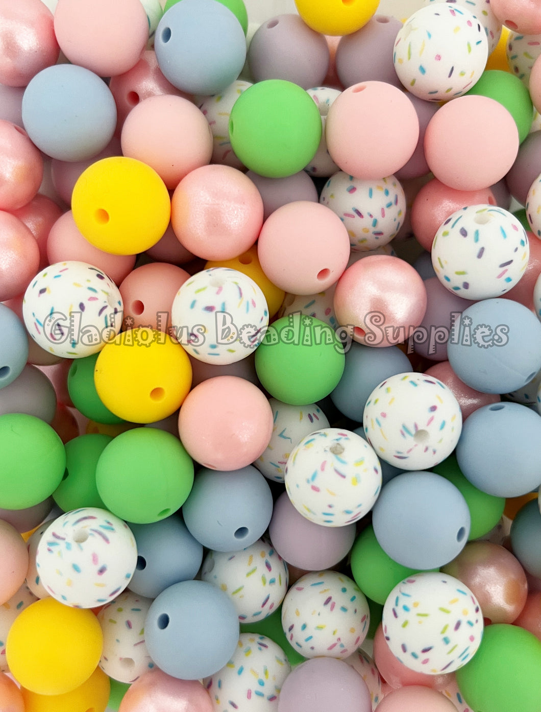 15mm Easter Mixed Theme, Solid Color Beads, Silicone Bead, Loose Beads