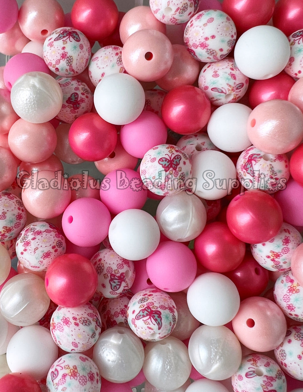 15mm Butterfly Mixed Theme, Solid Color Beads, Silicone Bead, Loose Beads