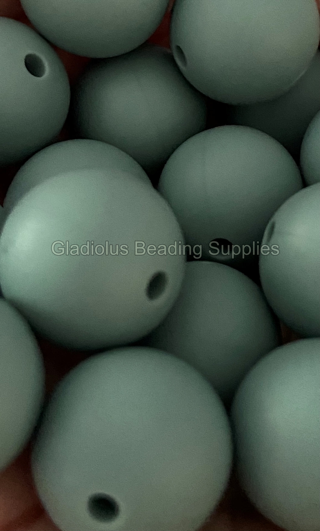 Bluish Grey Color Beads, 12mm/15mm Round Silicone Bead, Teething Beads, BPA Free, Loose Beads