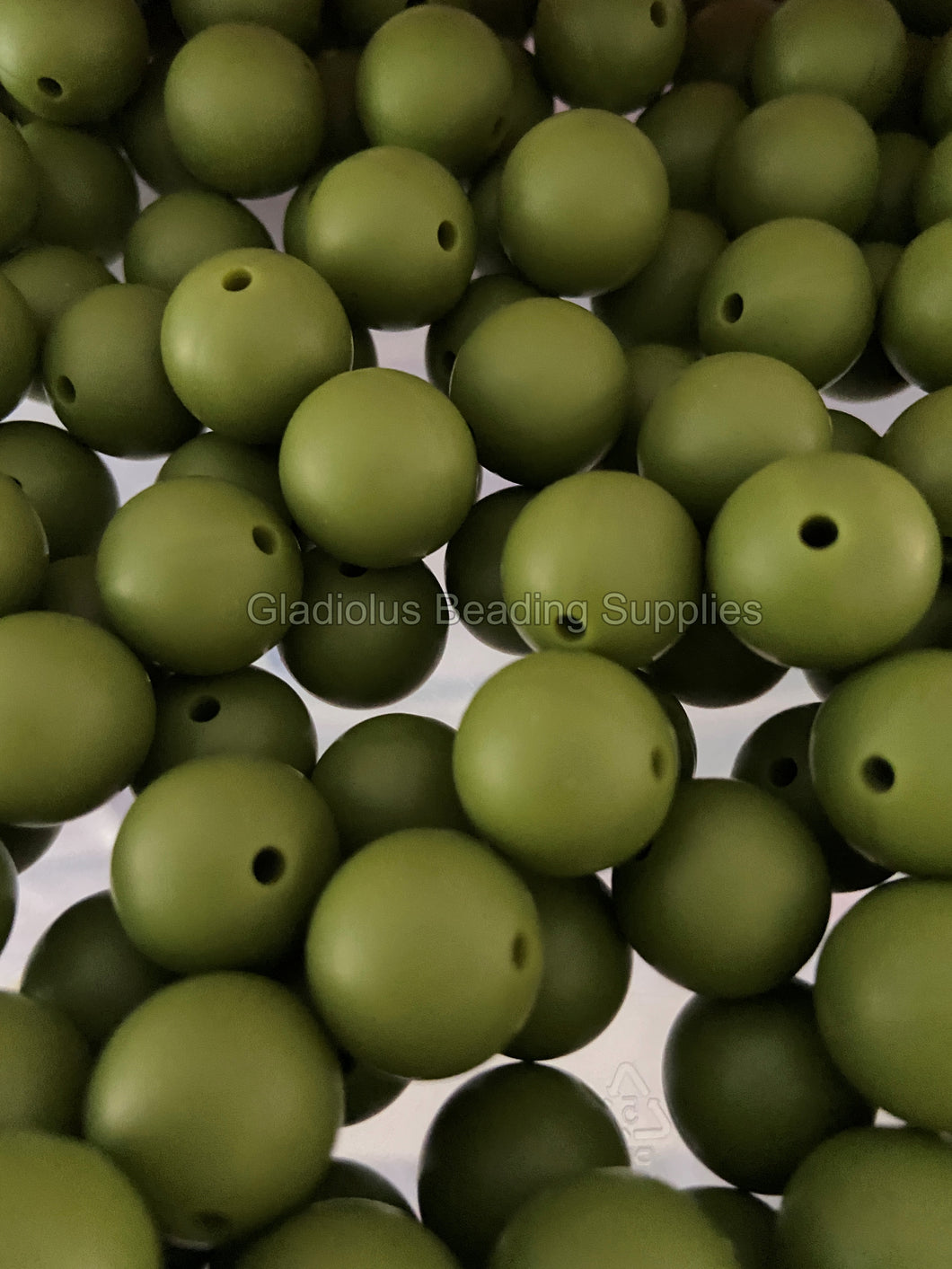 Army Green Color Beads, 12mm/15mm Round Silicone Bead, Teething Beads, BPA Free, Loose Beads