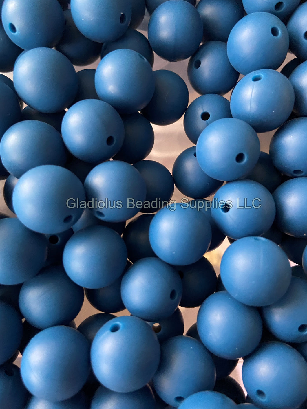 Sapphire Color Beads, 12mm/15mm Round Silicone Bead, Teething Beads, BPA Free, Loose Beads