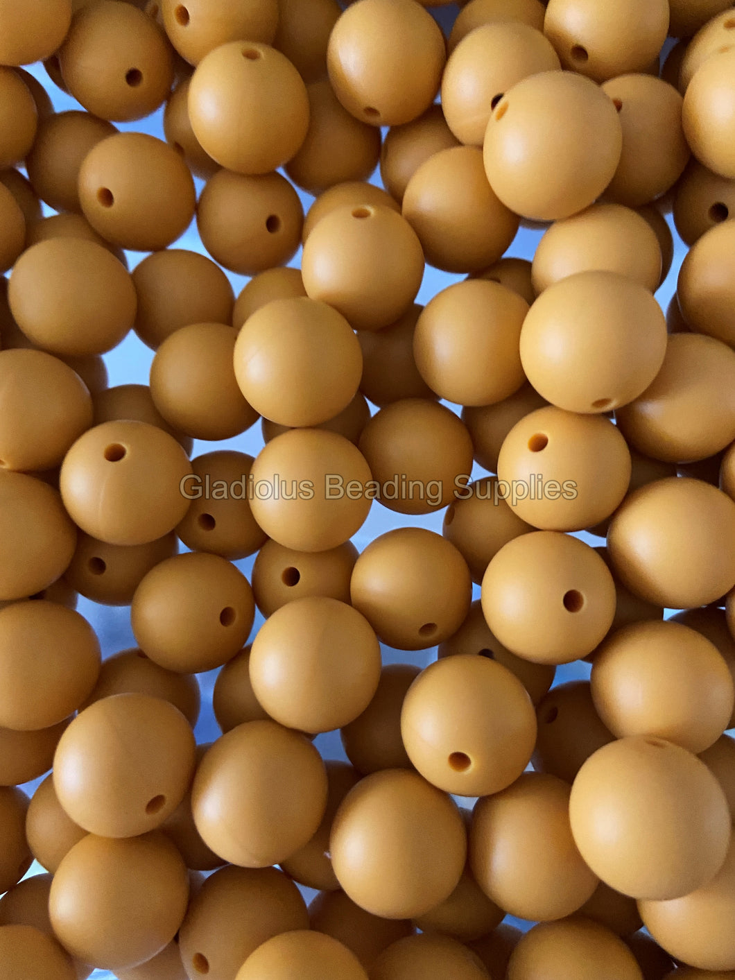 Mango Color Beads, 12mm/15mm Round Silicone Bead, Teething Beads, BPA Free, Loose Beads 02-53