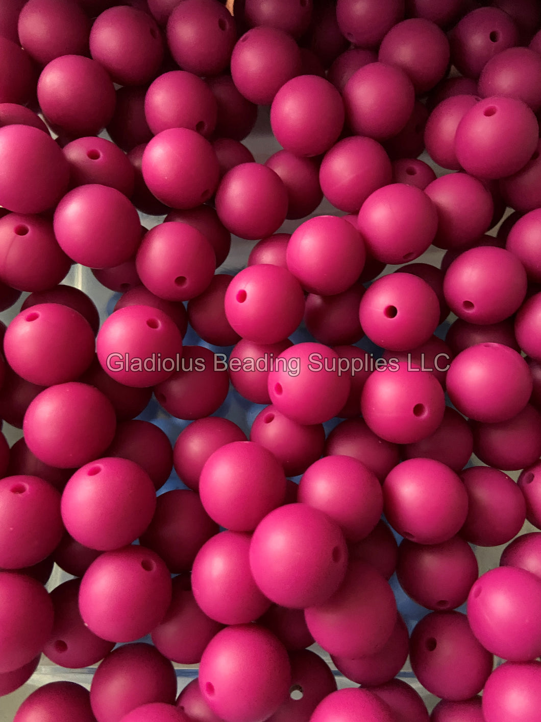 Raspberry Purple Color Beads, 12mm/15mm Round Silicone Bead, Teething Beads, BPA Free, Loose Beads