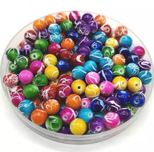 Load image into Gallery viewer, 100 pcs 8mm Acrylic Beads - Multicolor Beads - For Jewelry Making
