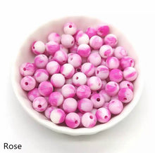 Load image into Gallery viewer, 100 pcs 8mm Acrylic Beads - Multicolor Beads - For Jewelry Making
