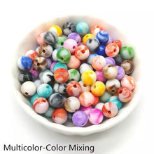 Load image into Gallery viewer, 100 pcs 8mm Acrylic Beads - Multicolor Beads - For Jewelry Making
