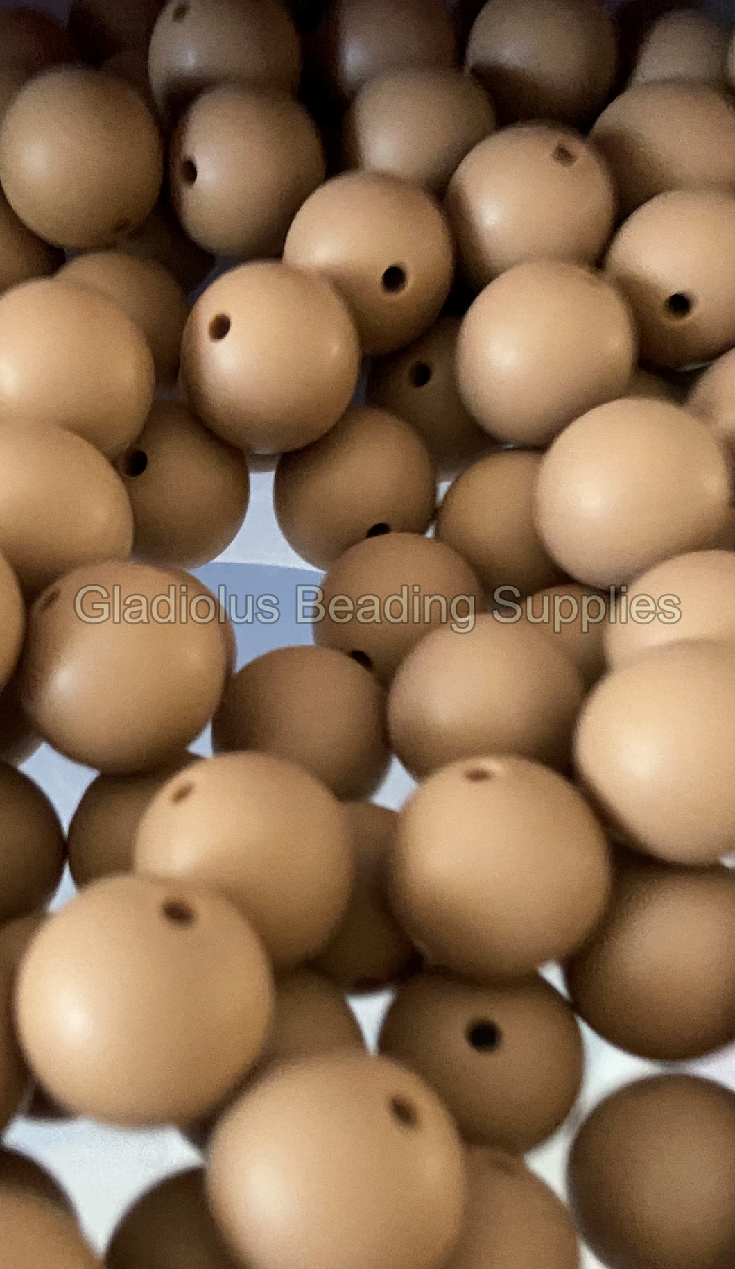 Caramel Color Beads, 12mm/15mm Round Silicone Bead, Teething Beads, BPA Free, Loose Beads