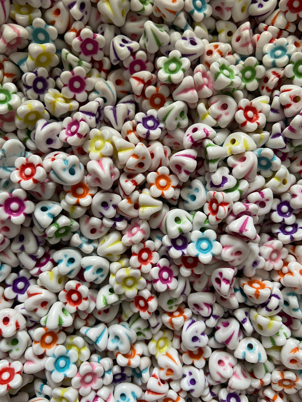 5*10mm Flower Acrylic Beads - Multicolor Candy Beads - For Jewelry Making C01