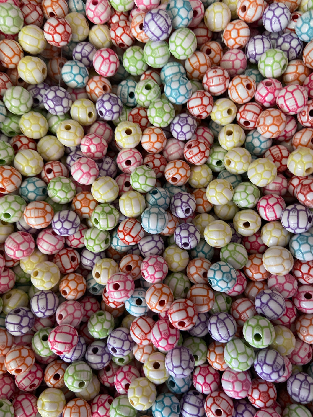 11mm Round Acrylic Beads - Multicolor Candy Beads - For Jewelry Making C13