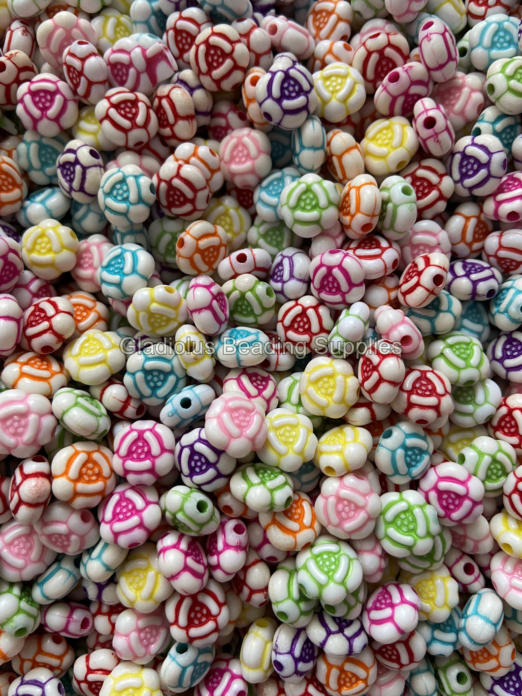 5*10mm Flower Acrylic Beads - Multicolor Candy Beads - For Jewelry Making C02