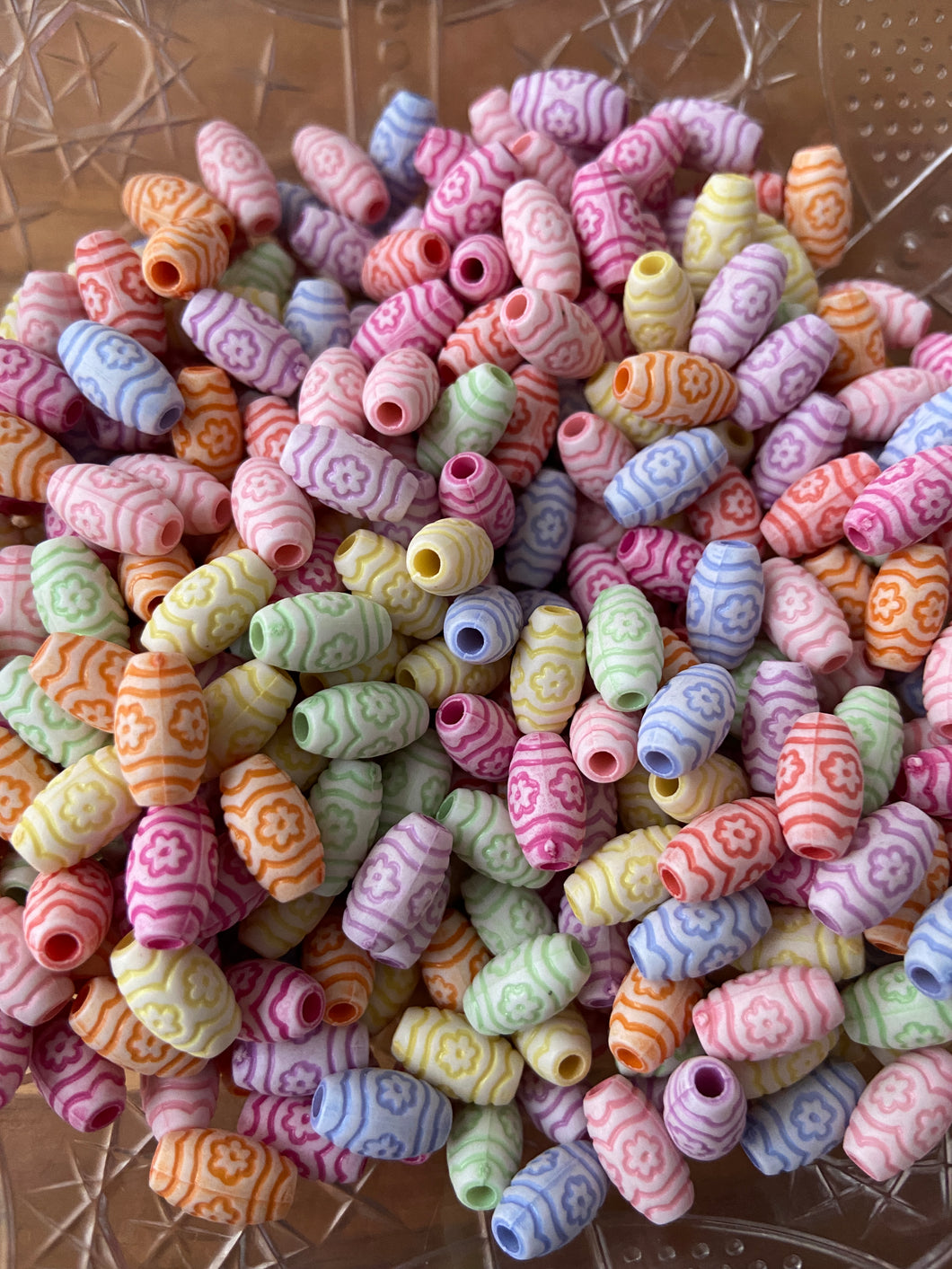 200 pcs Tiny Tube Acrylic Beads - Multicolor - For Jewelry Making