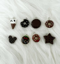 Load image into Gallery viewer, 8 Pcs Chocolate Candy Charm In Resin Material - Chocolate Candy Design For Crafting Supplies *Flat Back*  CR007
