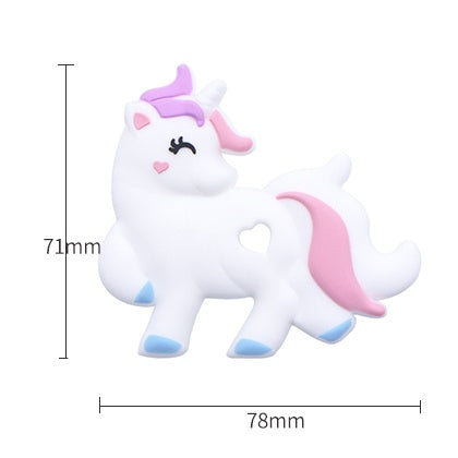 Unicorn Teether, Silicone Teether BPA free , Food Grade Teether, Sensory Pendant Teether