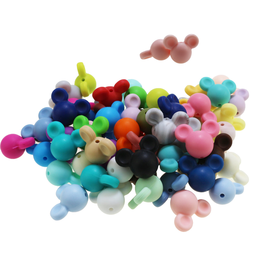 1 Pc 24mm Mickey Silicone Beads - Focal Beads