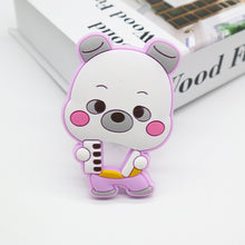 Load image into Gallery viewer, Piano Bear Teether, Silicone Teether BPA free , Food Grade Teether, Sensory Pendant Teether
